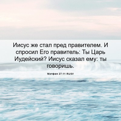 Picture 06 - Матфея 27:11 RUSV - Иисус же стал пред - Bible Verse Picture
