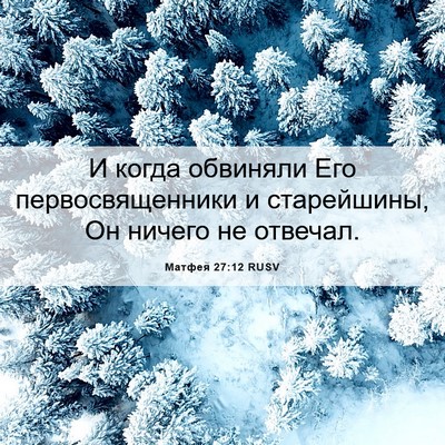 Picture 06 - Матфея 27:12 RUSV - И когда обвиняли Его - Bible Verse Picture