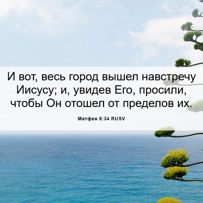 Picture 06 - Матфея 8:34 RUSV - И вот, весь город вышел - Bible Verse Picture
