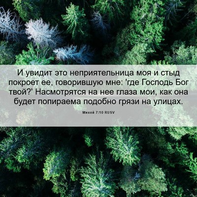 Picture 06 - Михей 7:10 RUSV - И увидит это - Bible Verse Picture