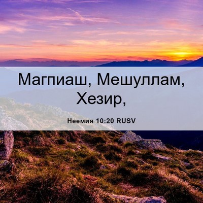 Picture 06 - Неемия 10:20 RUSV - Магпиаш, Мешуллам, - Bible Verse Picture