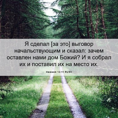 Picture 06 - Неемия 13:11 RUSV - Я сделал [за это] выговор - Bible Verse Picture