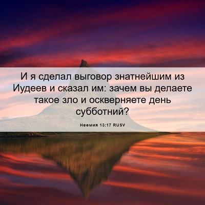 Picture 06 - Неемия 13:17 RUSV - И я сделал выговор - Bible Verse Picture