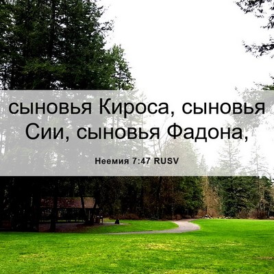 Picture 06 - Неемия 7:47 RUSV - сыновья Кироса, сыновья - Bible Verse Picture