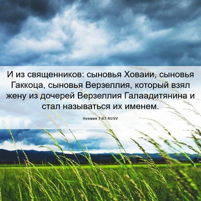 Picture 06 - Неемия 7:63 RUSV - И из священников: сыновья - Bible Verse Picture