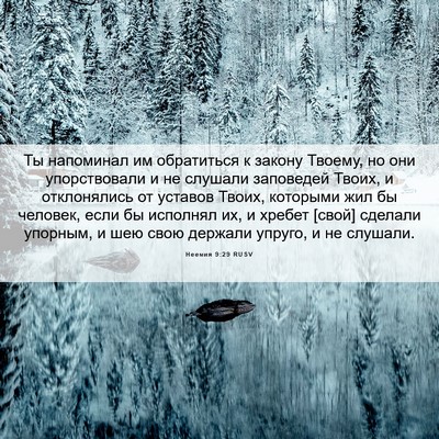 Picture 06 - Неемия 9:29 RUSV - Ты напоминал им обратиться - Bible Verse Picture