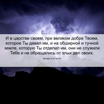 Picture 06 - Неемия 9:35 RUSV - И в царстве своем, при - Bible Verse Picture