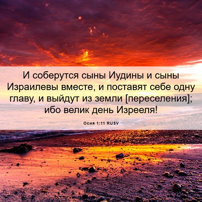 Picture 06 - Осия 1:11 RUSV - И соберутся сыны Иудины и - Bible Verse Picture