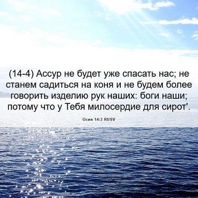 Picture 06 - Осия 14:3 RUSV - (14-4) Ассур не будет уже - Bible Verse Picture