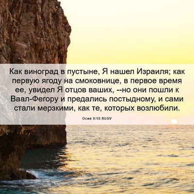 Picture 06 - Осия 9:10 RUSV - Как виноград в пустыне, Я - Bible Verse Picture