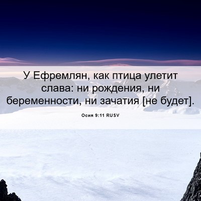 Picture 06 - Осия 9:11 RUSV - У Ефремлян, как птица - Bible Verse Picture