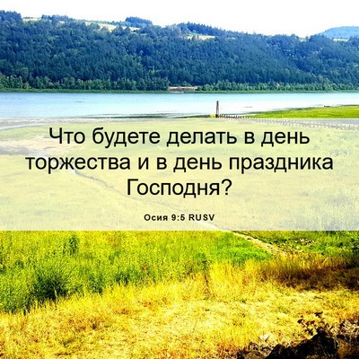 Picture 06 - Осия 9:5 RUSV - Что будете делать в день - Bible Verse Picture