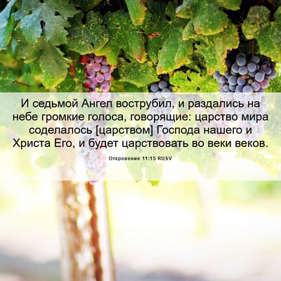 Picture 06 - Откровение 11:15 RUSV - И седьмой Ангел вострубил, - Bible Verse Picture