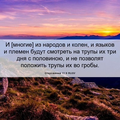 Picture 06 - Откровение 11:9 RUSV - И [многие] из народов и - Bible Verse Picture