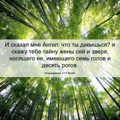 Picture 06 - Откровение 17:7 RUSV - И сказал мне Ангел: что ты - Bible Verse Picture
