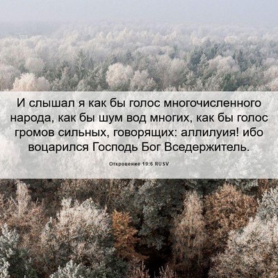 Picture 06 - Откровение 19:6 RUSV - И слышал я как бы голос - Bible Verse Picture