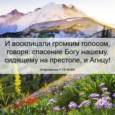 Picture 06 - Откровение 7:10 RUSV - И восклицали громким - Bible Verse Picture