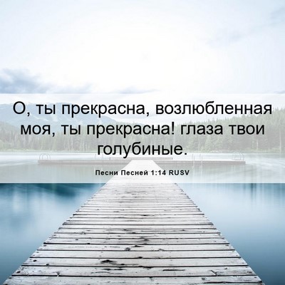 Picture 06 - Песни Песней 1:14 RUSV - О, ты прекрасна, - Bible Verse Picture