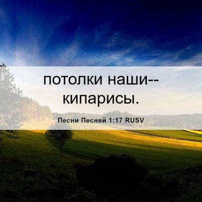 Picture 06 - Песни Песней 1:17 RUSV - потолки - Bible Verse Picture