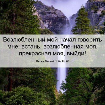 Picture 06 - Песни Песней 2:10 RUSV - Возлюбленный мой начал - Bible Verse Picture