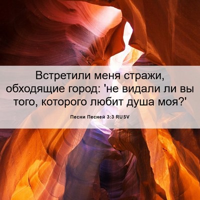 Picture 06 - Песни Песней 3:3 RUSV - Встретили меня стражи, - Bible Verse Picture