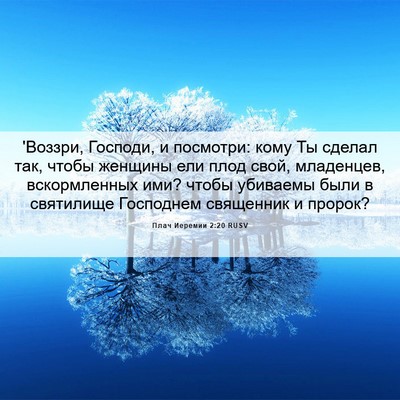 Picture 06 - Плач Иеремии 2:20 RUSV - 'Воззри, Господи, и - Bible Verse Picture