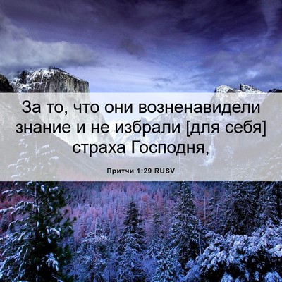 Picture 06 - Притчи 1:29 RUSV - За то, что они - Bible Verse Picture