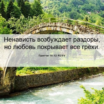 Picture 06 - Притчи 10:12 RUSV - Ненависть возбуждает - Bible Verse Picture