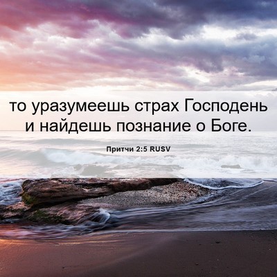 Picture 06 - Притчи 2:5 RUSV - то уразумеешь страх - Bible Verse Picture
