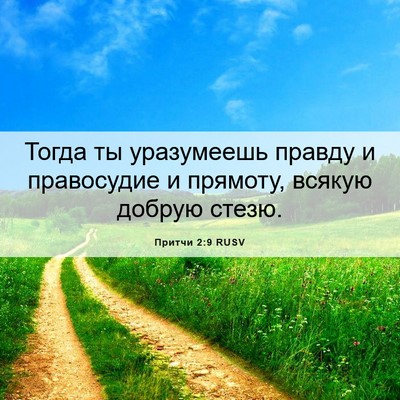 Picture 06 - Притчи 2:9 RUSV - Тогда ты уразумеешь правду - Bible Verse Picture