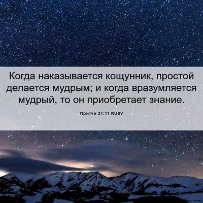 Picture 06 - Притчи 21:11 RUSV - Когда наказывается - Bible Verse Picture