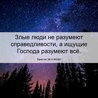 Picture 06 - Притчи 28:5 RUSV - Злые люди не разумеют - Bible Verse Picture