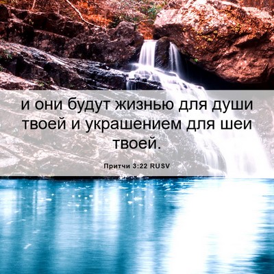 Picture 06 - Притчи 3:22 RUSV - и они будут жизнью для души - Bible Verse Picture
