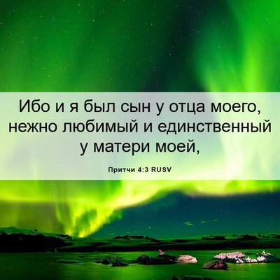 Picture 06 - Притчи 4:3 RUSV - Ибо и я был сын у отца - Bible Verse Picture