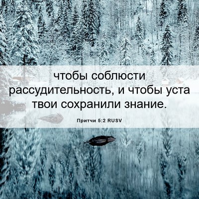 Picture 06 - Притчи 5:2 RUSV - чтобы соблюсти - Bible Verse Picture