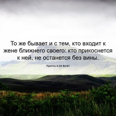 Picture 06 - Притчи 6:29 RUSV - То же бывает и с тем, кто - Bible Verse Picture
