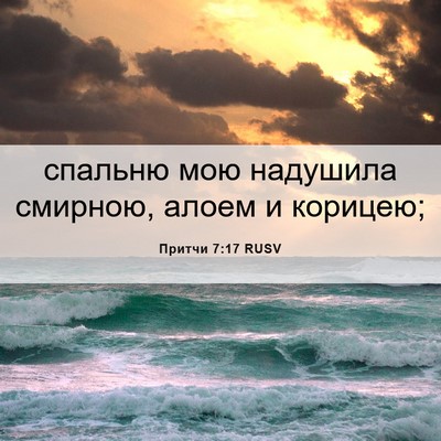 Picture 06 - Притчи 7:17 RUSV - спальню мою надушила - Bible Verse Picture