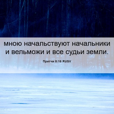 Picture 06 - Притчи 8:16 RUSV - мною начальствуют - Bible Verse Picture