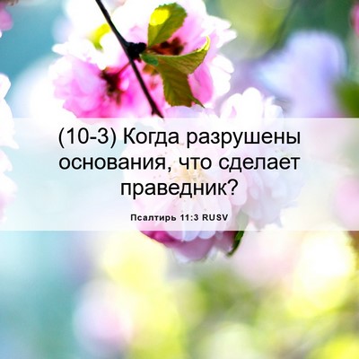 Picture 06 - Псалтирь 11:3 RUSV - (10-3) Когда разрушены - Bible Verse Picture