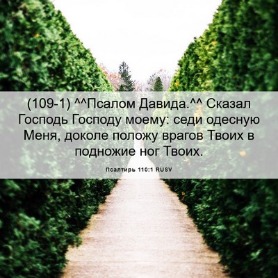 Picture 06 - Псалтирь 110:1 RUSV - (109-1) ^^Псалом Давида.^^ - Bible Verse Picture