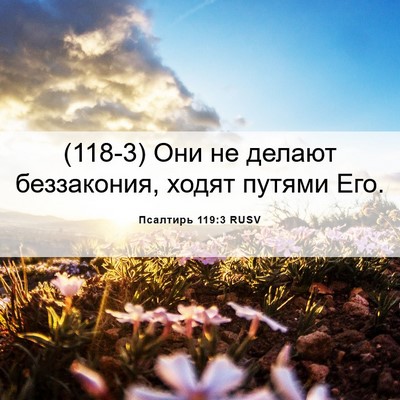 Picture 06 - Псалтирь 119:3 RUSV - (118-3) Они не делают - Bible Verse Picture