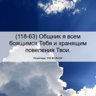 Picture 06 - Псалтирь 119:63 RUSV - (118-63) Общник я всем - Bible Verse Picture