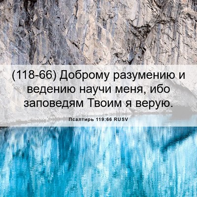Picture 06 - Псалтирь 119:66 RUSV - (118-66) Доброму разумению и - Bible Verse Picture