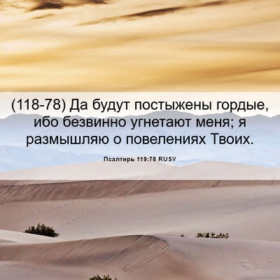 Picture 06 - Псалтирь 119:78 RUSV - (118-78) Да будут постыжены - Bible Verse Picture