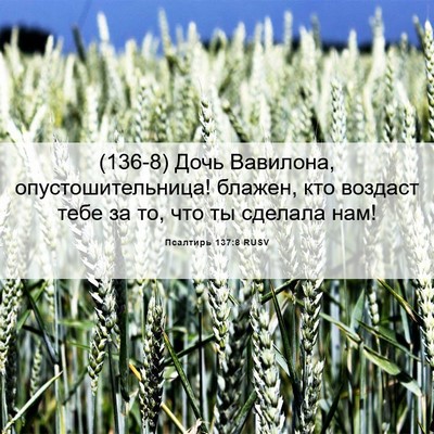 Picture 06 - Псалтирь 137:8 RUSV - (136-8) Дочь Вавилона, - Bible Verse Picture