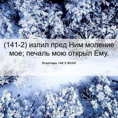 Picture 06 - Псалтирь 142:2 RUSV - (141-2) излил пред Ним моление - Bible Verse Picture