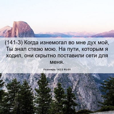 Picture 06 - Псалтирь 142:3 RUSV - (141-3) Когда изнемогал во мне - Bible Verse Picture