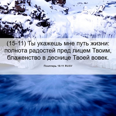 Picture 06 - Псалтирь 16:11 RUSV - (15-11) Ты укажешь мне путь - Bible Verse Picture