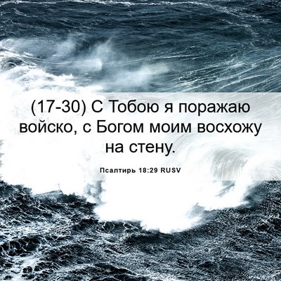 Picture 06 - Псалтирь 18:29 RUSV - (17-30) С Тобою я поражаю - Bible Verse Picture