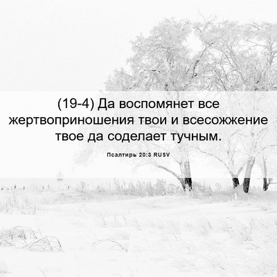 Picture 06 - Псалтирь 20:3 RUSV - (19-4) Да воспомянет все - Bible Verse Picture